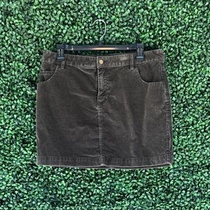 Army Green Corduroy Skirt